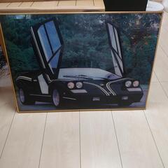 スーパーカー 額縁 写真 絵柄 時計