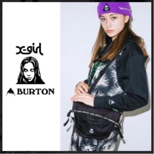 美品　X-girl × burton バートン コラボ ショルダーバッグ 黒