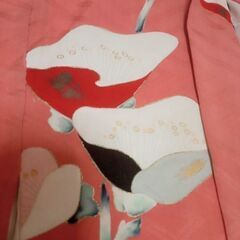 【値下】羽織　ピンク花柄　身丈95cmの画像