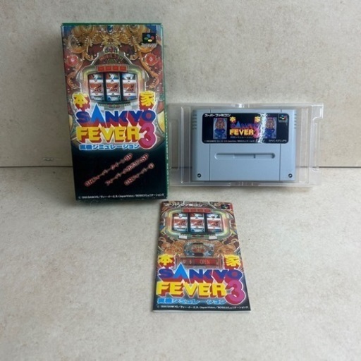 k1015508 本家 SANKYO FEVER 完品 箱 取説付き スーパーファミコン SUPER FAMICON レトロゲーム 現状品 中古品