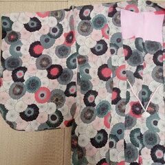 【値下】羽織　菊柄　身丈80cm