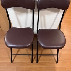 ニトリの折りたたみイス　2脚の画像