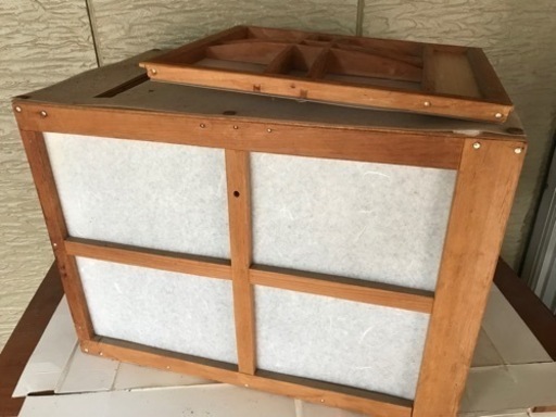【中古品】手作り竹鳥籠　寝箱セット　ウグイス