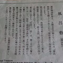 美術風呂敷　「源氏物語絵巻　竹河二絵」　新品未使用　の画像