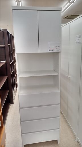 ★ジモティ割あり★ 株式会社アルファタカバ 収納棚 白 H92×D34×W92 クリーニング済み TJ2369