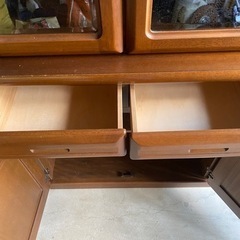 食器棚 収納棚 ダイニングボード 水屋 ガラス扉 の画像