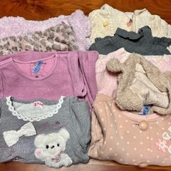 【90おまとめ8点】メゾピアノ べべ アウター ワンピース くま もこもこ 秋冬の画像