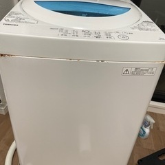 東芝　全自動洗濯機　容量　5kg  2016年製の画像