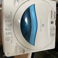 東芝　全自動洗濯機　容量　5kg  2016年製の画像