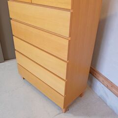 無印良品 オーク材 チェスト 6段 ワイド 脚付き 無印良品 オーク材 チェスト 6段 ワイド 脚付き