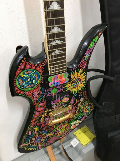 FERNANDES エレキギター MG HIDE(ヒデ)モデル サイケデリックペイント ※中古Bランク