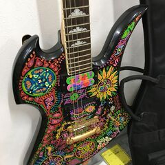 FERNANDES エレキギター MG HIDE(ヒデ)モデル サイケデリックペイント ※中古Bランクの画像