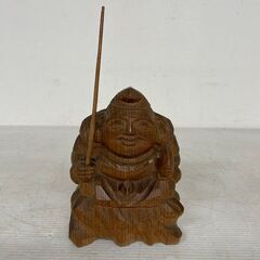 木彫り 大黒天様 恵比寿様 置物 縁起物 正考作の画像