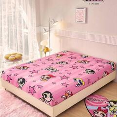 パワーパフガールズ シーツ クイーンフラットシーツ&ピローケース1枚 パワーパフガールズ シーツ クイーンフラットシーツ&ピローケース1枚