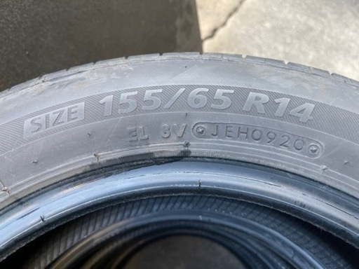 工賃込み！155/65R14 BSネクストリー中古4本セット！20年製