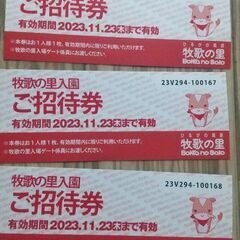 牧歌の里 入園券３枚