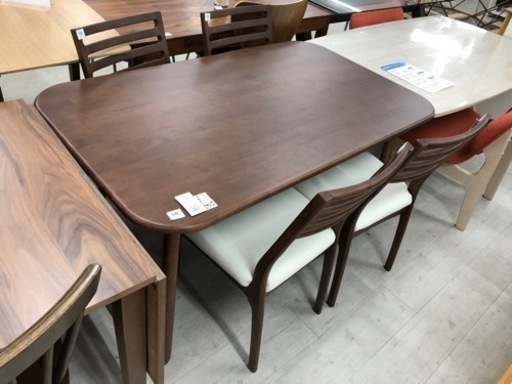 シギヤマ家具 ダイニング5点セット ブラウン【トレファク堺福田店】