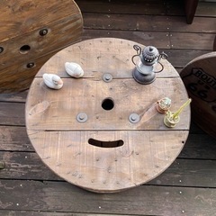 ⑭★サイドテーブル・コーヒーテーブル等★電線ドラム・ケーブルドラム・木製ドラムの画像