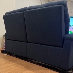 ニトリ2人掛けソファー　オットマンの画像