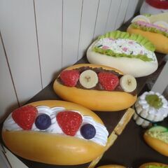 ハンドメイド食品サンプル コッペパンサンド ままごと インテリア の画像