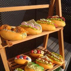 ハンドメイド食品サンプル コッペパンサンド ままごと インテリア 