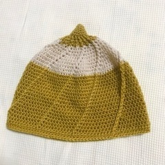 えんぴつ帽子(マスタード色)    ハンドメイド