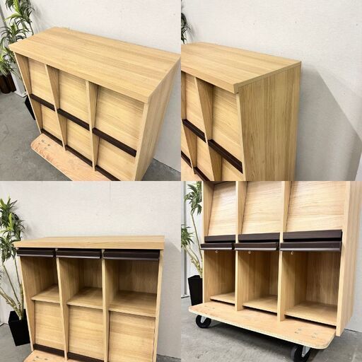  14354   2段フラップ扉チェスト　ディスプレイラック   ◆大阪市内・東大阪市他 5,000円以上ご購入で無料配達いたします！