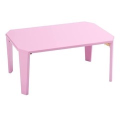 【美品】ピンク 折り畳みローテーブル 定価5,340円