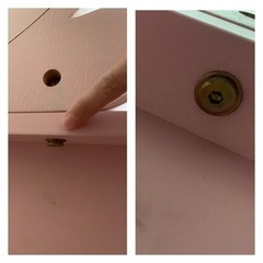 ピンクリボンハートドレッサーとチェスト (ことね) 川西のドレッサーの