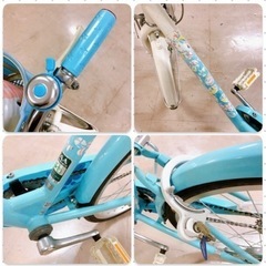 【売約済】ブリヂストン 子供用自転車 ECOPAL エコパル 女の子 20インチ 水色 ヘルメット付き 蝶々 の画像