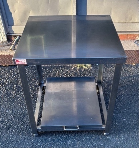業務用 作業台 スライド台付き 炊飯台 幅600×奥行600×高さ700 厨房機材 厨房機器 店舗用品 コンロ台 焼き台 焼台 厨房台 大阪発
