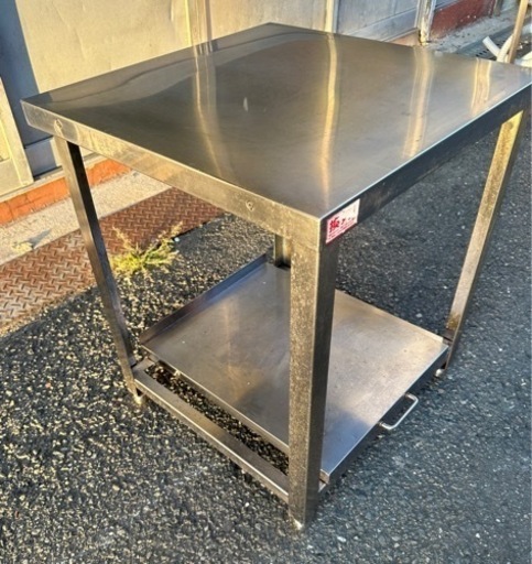 業務用 作業台 スライド台付き 炊飯台 幅600×奥行600×高さ700 厨房機材 厨房機器 店舗用品 コンロ台 焼き台 焼台 厨房台 大阪発