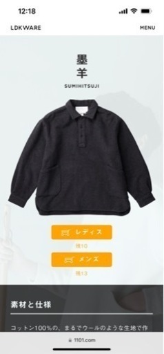 LDKWARE 2021AWプルオーバーシャツ