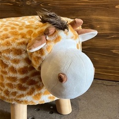 【売約済み】　【品川区リサイクルショップ】アニマルスツール キリン きりんさん ミニスツールの画像