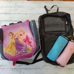 グレコ ジュニアシート シート&バッグポケット&シートベルトクッ...