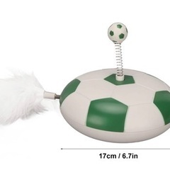 【新品】猫のおもちゃ 猫の羽のおもちゃ 電子猫の羽のターンテーブル インタラクティブ猫のおもちゃ 屋内猫用 自動で楽しい (6.7x6.7x5.1インチ)の画像