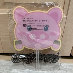 ☆マーク3点100円 新品未使用 どうぶつうちわ ぶた ブタ 子供うちわ❁¨̮の画像