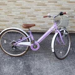 中古自転車 子供車24インチ 6段変速 軽整備済み 防犯登録　町...