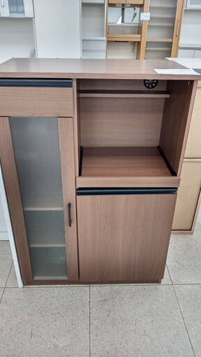 ★ジモティ割あり★  レンジ台 茶 H110×D39.5×W75 クリーニング済み TJ2379