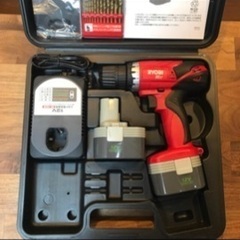 RYOBI 充電式ドライバードリル＋ドリル13本の画像