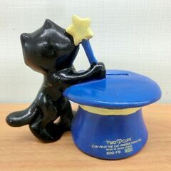 昭和レトロ■Felix the cat フィリックス 貯金箱 ビンテージ 当時物 陶器 石塑粘土 札幌 西区 西野店の画像