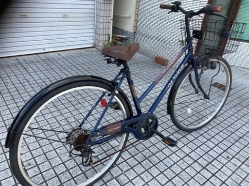 【27インチ自転車】美品❗️6段変速付　前後タイヤ、鍵新品❗️スペアキーあり　若林自転車　膳所店　SALE中❗️