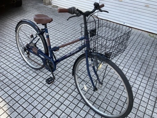 【27インチ自転車】美品❗️6段変速付　前後タイヤ、鍵新品❗️スペアキーあり　若林自転車　膳所店　SALE中❗️