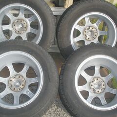 値下げ！スタッドレス195/65R15 REVO GZ☆TWS AQUAアルミホイール4本セット 中古品！の画像