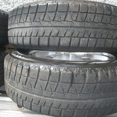 値下げ！スタッドレス195/65R15 REVO GZ☆TWS AQUAアルミホイール4本セット 中古品！の画像