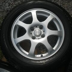 値下げ！スタッドレス195/65R15 REVO GZ☆TWS AQUAアルミホイール4本セット 中古品！の画像