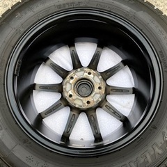 ◆バリ溝！21年製 16インチ4本セット スタッドレスタイヤ 215/60R16 アイスナビ7 社外アルミホイール G-05 黒 ヴェゼル オデッセイ CX-3 等に