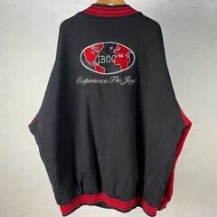 ✨🔔期間限定🔥ジモティー特別価格🔔✨オーバーサイズ ストリート ナイロンジャケット ヴィンテージ古着 アメリカ古着 スウェットスタジャン スタジアムジャンパーの画像