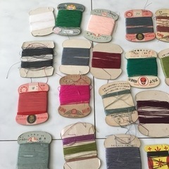 ① 糸　まとめて　裁縫　絹糸　アンティークの画像