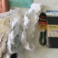 ③布　リボン　フェルト　ゴム　バイアステープ　まとめての画像
